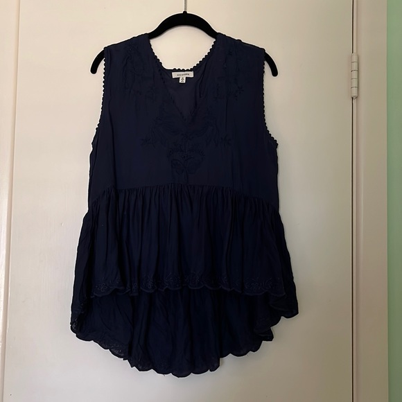 Max Studio Blue Top - Picture 2 of 3